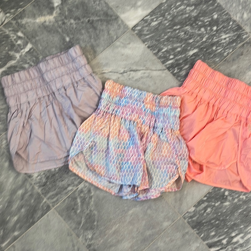 Set of 3 free people movement shorts all size 5.